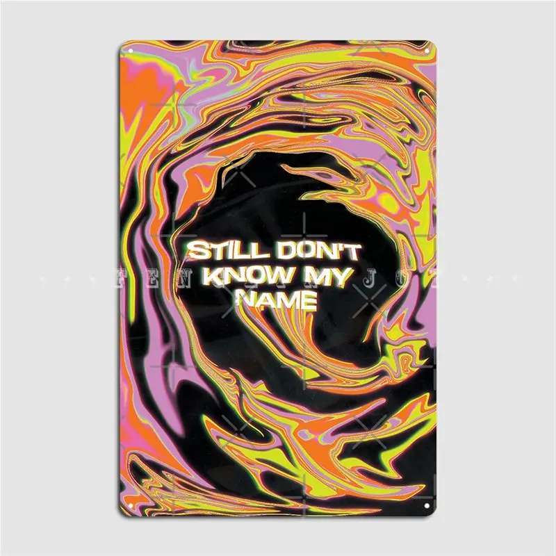 Плакат с именем до сих пор не знаю металлический плакат для кинотеатра гостиной