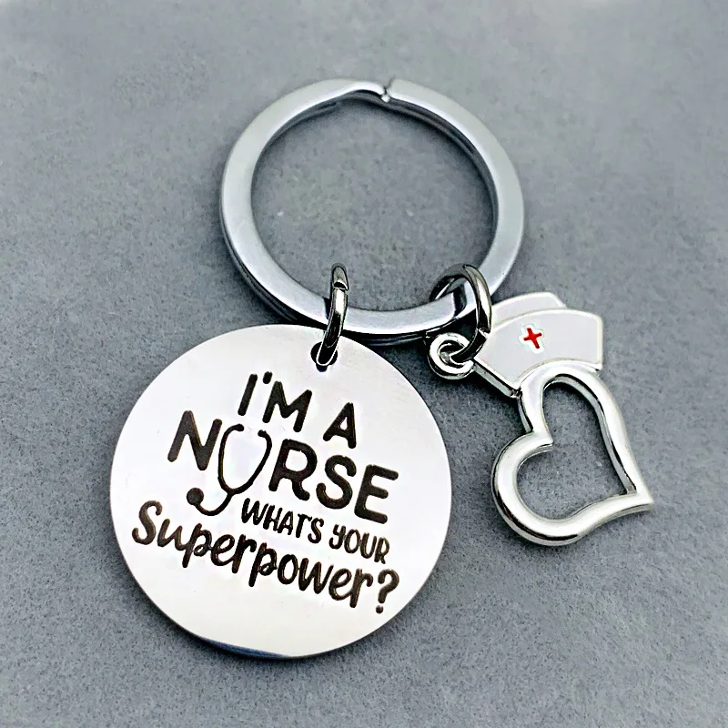 Брелок FIMAODZ из нержавеющей стали с надписью Я медсестра креативный модный брелок