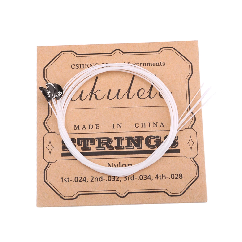 A Set White Nylon Ukulele Strings for Uke Guitar Replacement Parts | Спорт и развлечения