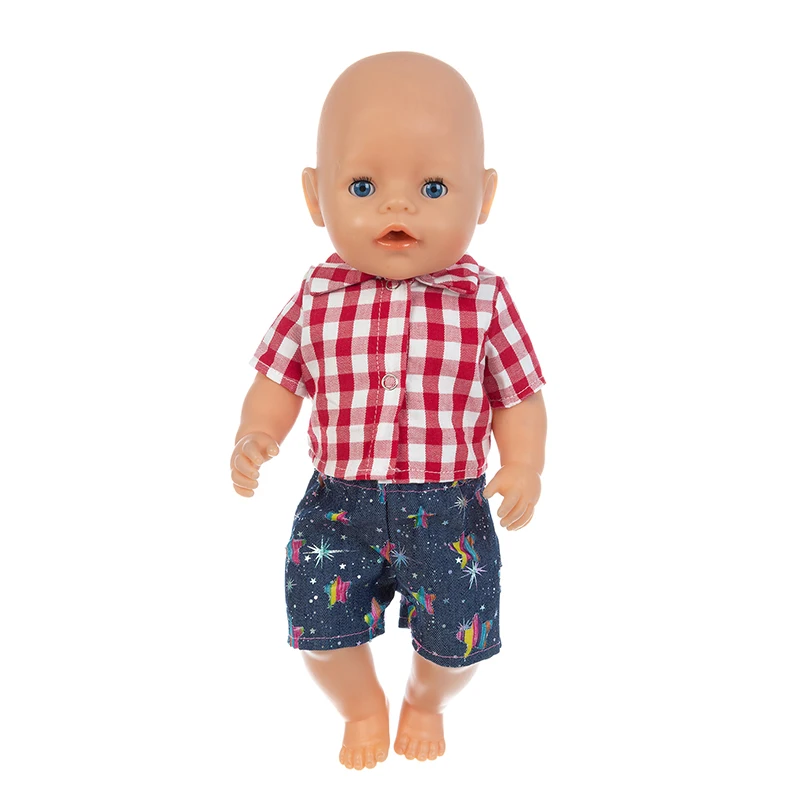 

Short Cowboy Suit Baby new born Fit 17 inch 43cm Doll Accessories For Baby Gift