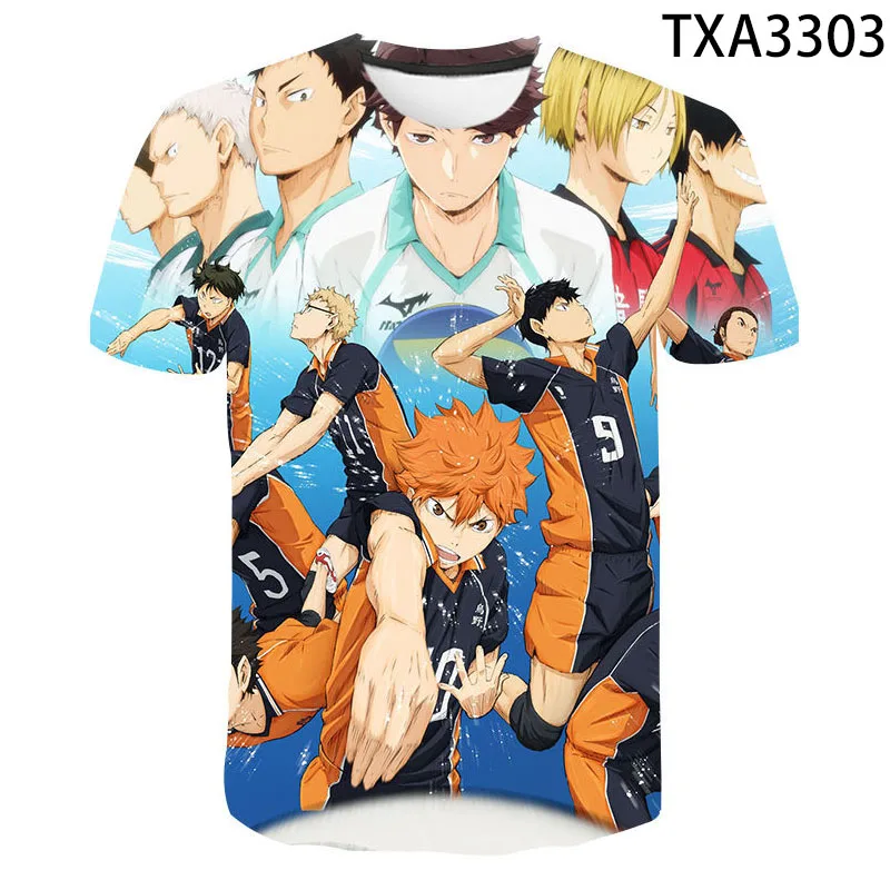 Новинка 2020 футболка с 3D принтом японского Аниме Haikyuu Hinata Shoyo для мужчин и женщин
