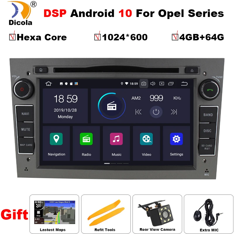 Автомобильный DVD плеер PX6 DSP Android 10 для Opel Vectra C Zafira B Corsa D Astra H G J Meriva Vivaro