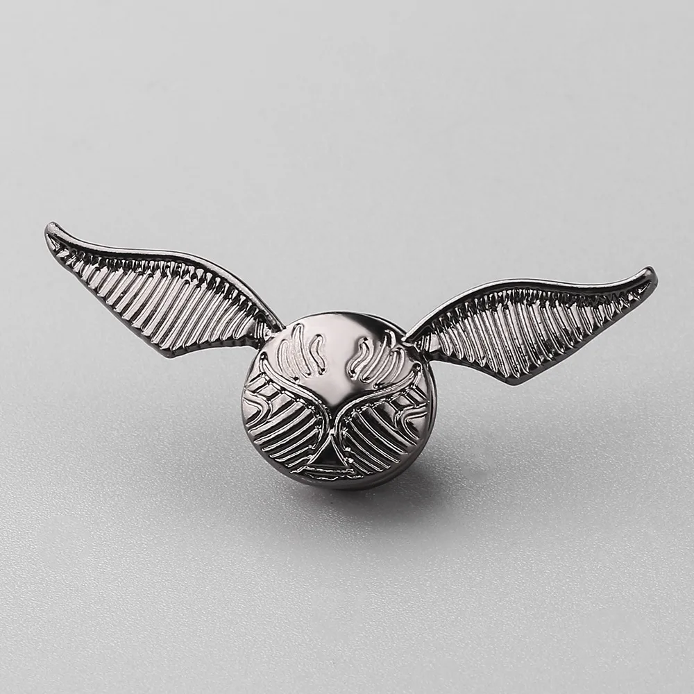 

Classic Movie Jewelry Harry Golden Snitch Brooch Pins Vinatge Angel Wings Brooches For Women