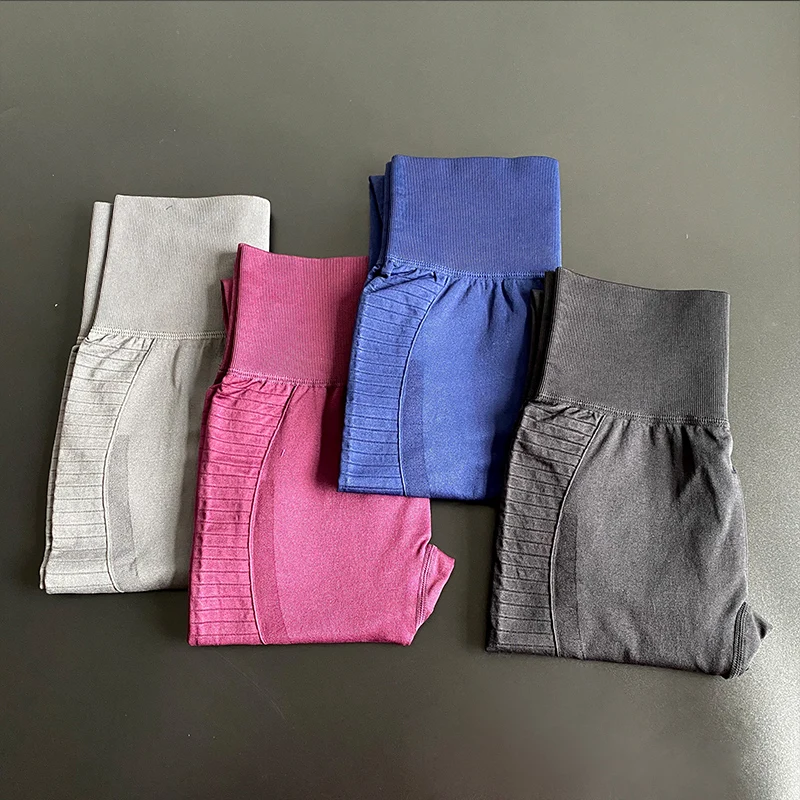 Dropship High Waist Fitness Women's Full Length Tights Running Pants Shaping Girls Yoga Pants Exercise Pants Yoga Leggings