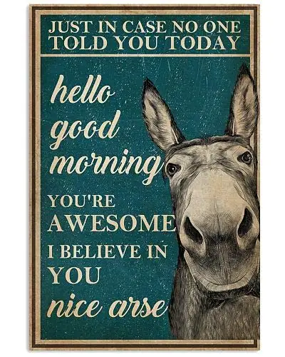

Just in Case No One Told You Today Vintage Retro Wall Decor Bar Metal Tin Sign 8x12in