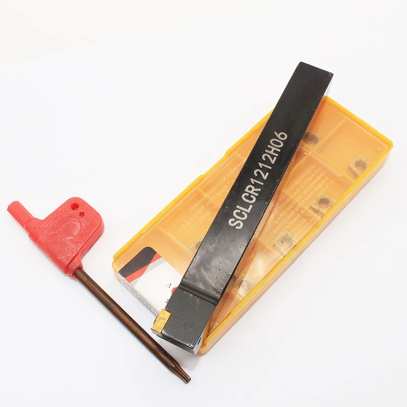 1PC Держатель SCLCR1212H06 внутренней резки +10PCS Вставки карбида CCMT060204 UE6020 CNC для токарного инструмента+1шт Ключ вкл.