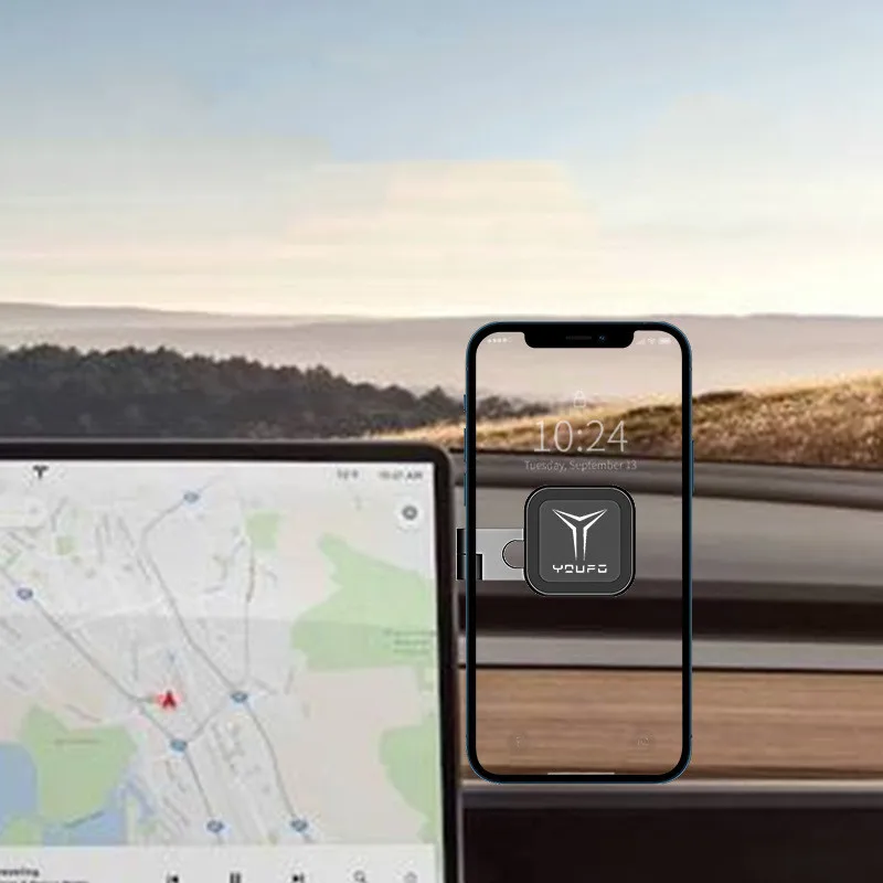 

Auto Phone Holder Hidden Magnetically Attached Mobile Phone Holder For Tesla Model 3 X S Y Interior Accessories