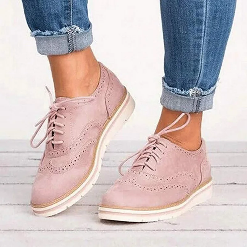 

2020 Sneakers Women Leather Platform Shoes Women Casual Shoes Flats Leather Shoes Cut-Outs Flat Plus Size 35-43