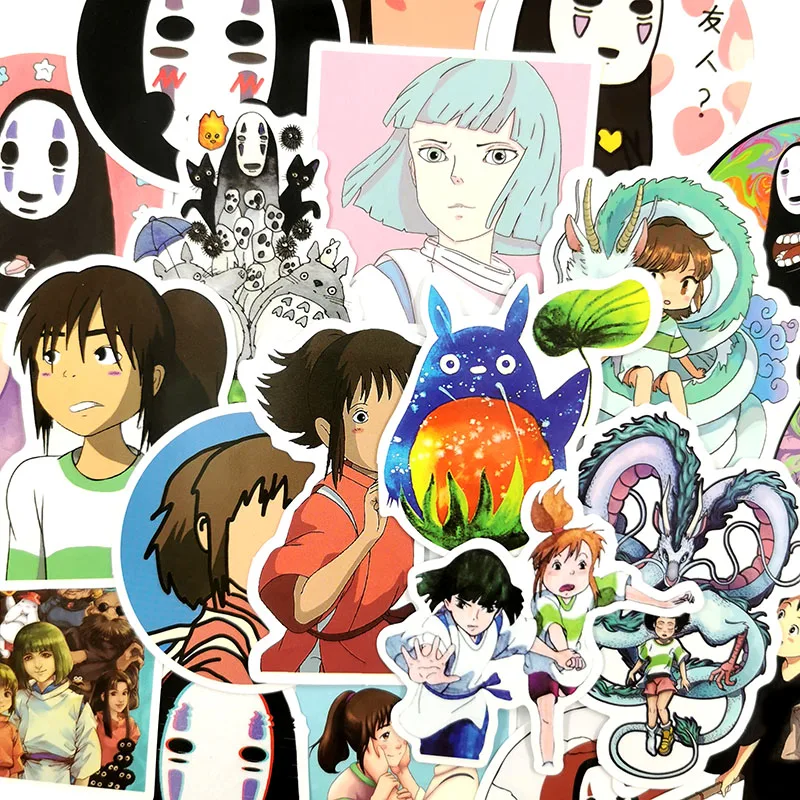 50 шт. креативная унесенная спиралью наклейка sHayao Miyazaki No Face Мужская наклейка с мобильным телефоном ноутбук гитара скейтборд наклейка s