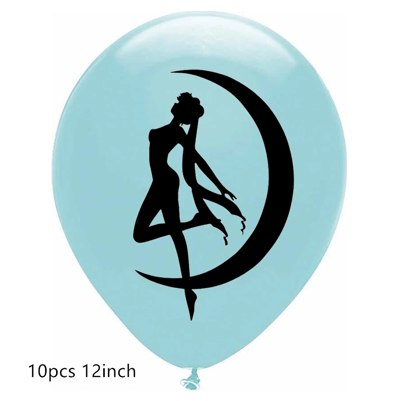 10pcs 12inch Новинка 10 шт. латексные шары Сейлор Мун Аниме тема девушки день рождения украшения Принцесса месяц заяц Кролик баллоны детские игрушки - Цвет: 10pcs 12inch