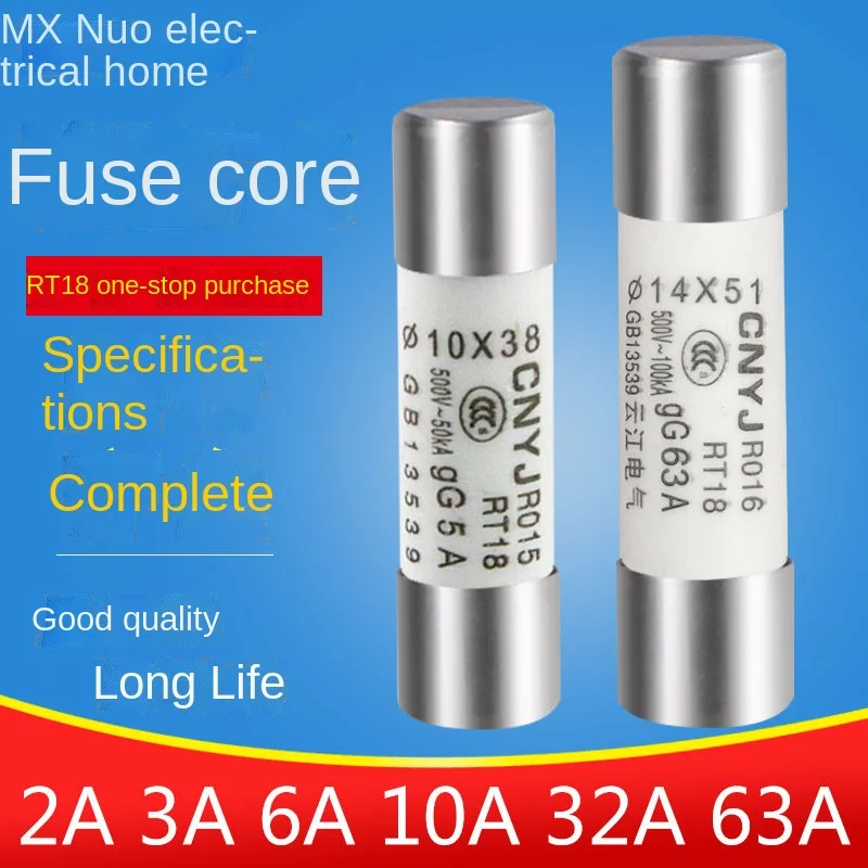 

20PCS Ceramic Fuse R015 10*38 1A.2A.6A.8.10A.16A.20A 25A 32A RT18 RT14 Fuse Core