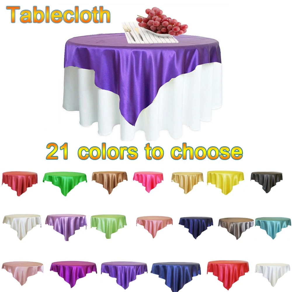 

Tablecloth Satin Tablecloth Washable For Round Table In Home Kitchen Protection Table Cover Dining Wedding Christmas Decorations