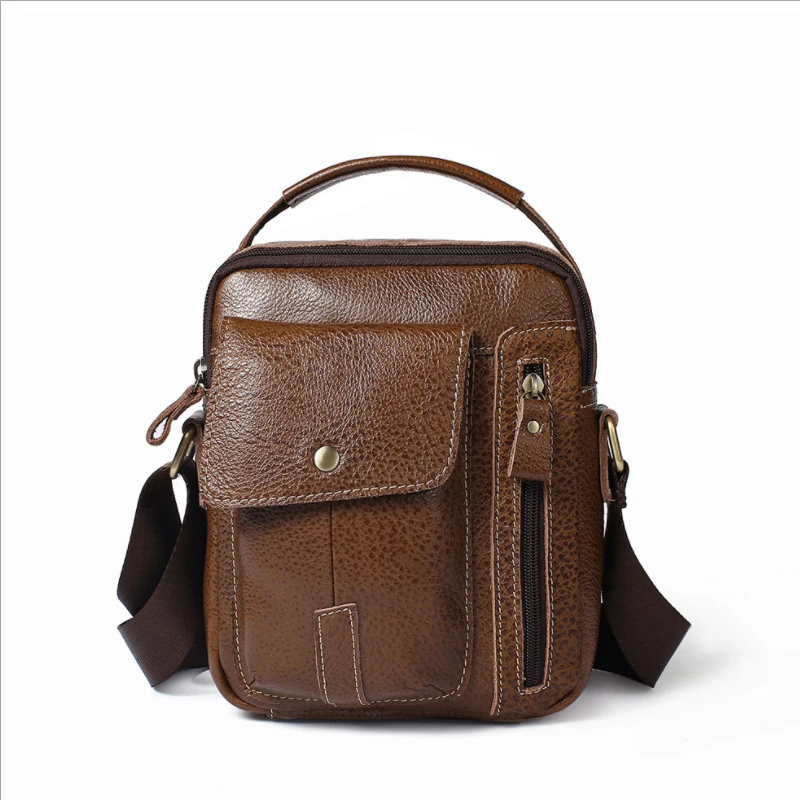 Мужская поясная сумка MAHEU из натуральной кожи на плечо мини плечо|waist pack|leather