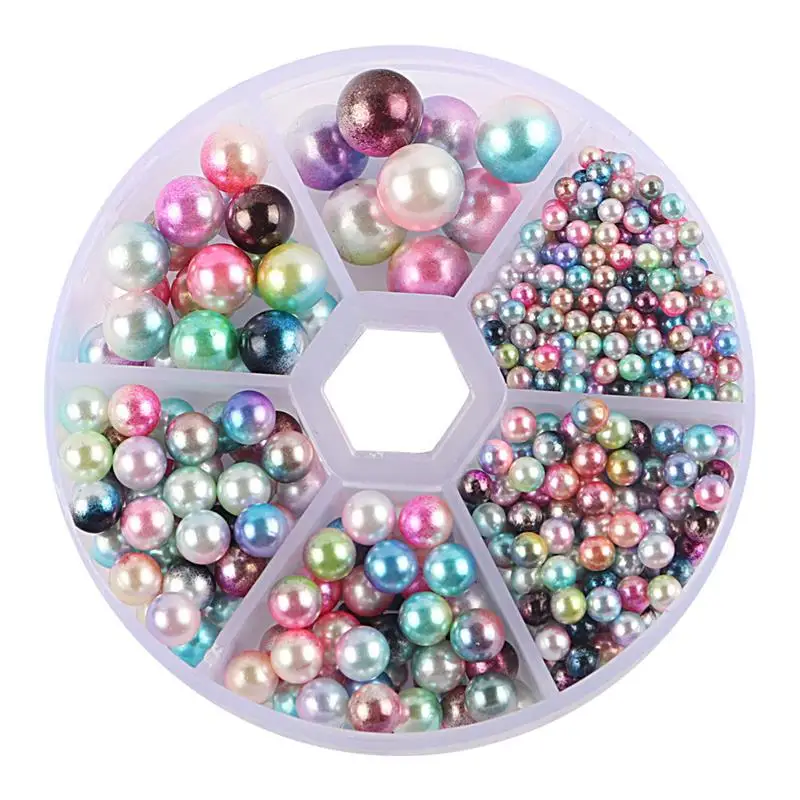 Аксессуары для рукоделия 1150 бусины разных размеров 3/4/5/6/8/10 мм Искусственный