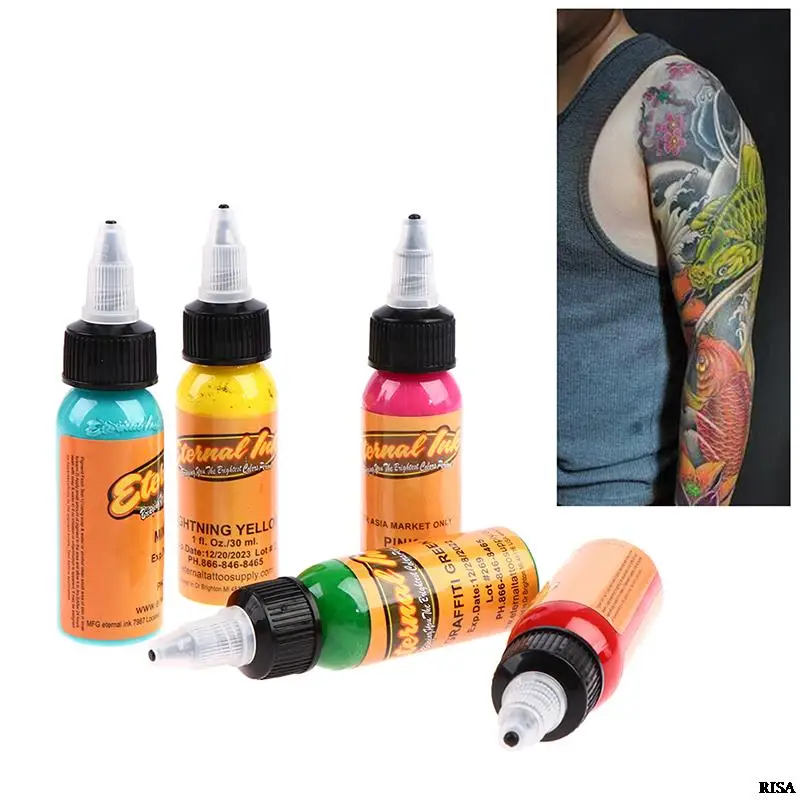 

14Colors 30ml Body Painting Tattoo Ink Permanent Body Eyebrows Tattoo Paint Ink