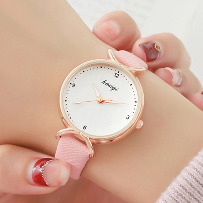 Часы Tephea женские модные кварцевые с кожаным ремешком для часов повседневные