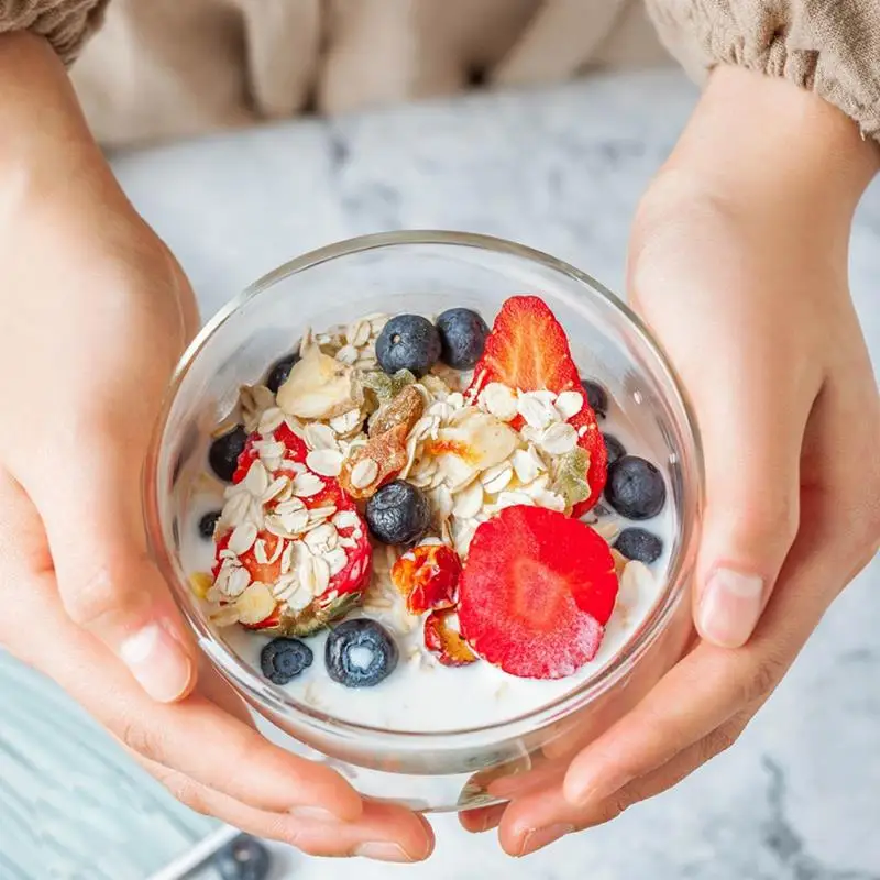 Durable Double Wall Glass Clear Handmade Food Containers Dessert Bowl Healthy Pudding Bowls Jelly Insulated Shot | Дом и сад
