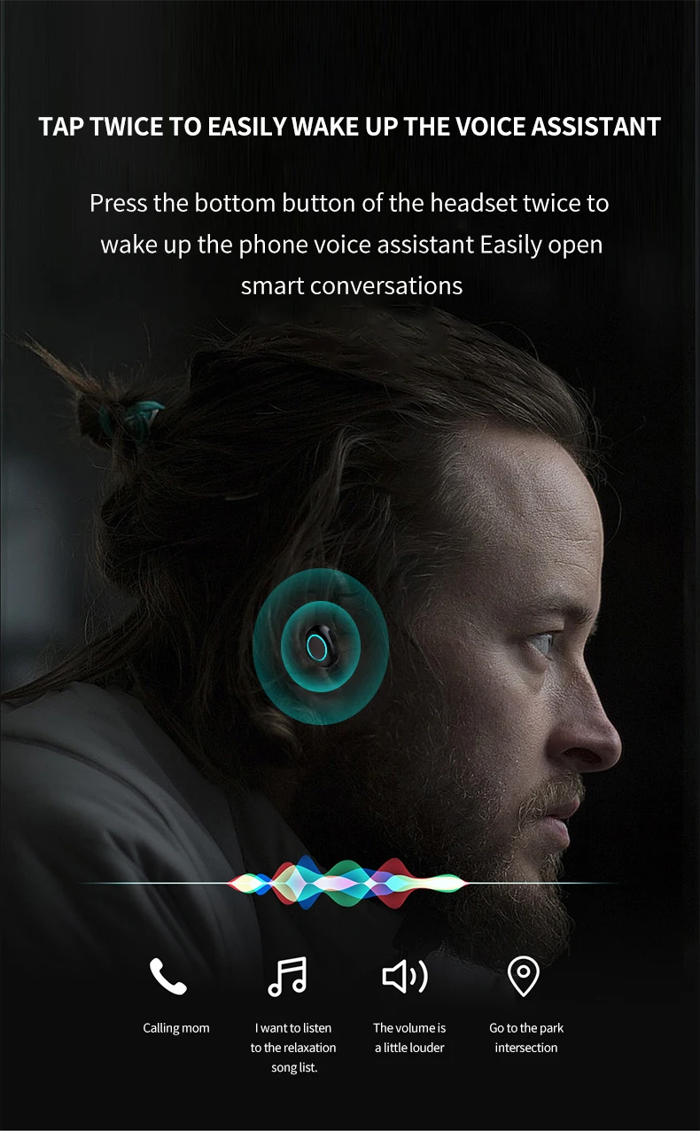 HBQ Touch Bluetooth V5.0 наушники портативные TWS беспроводные мини наушники 3D стерео гарнитура 3500 мАч как внешний аккумулятор с светодиодный дисплеем