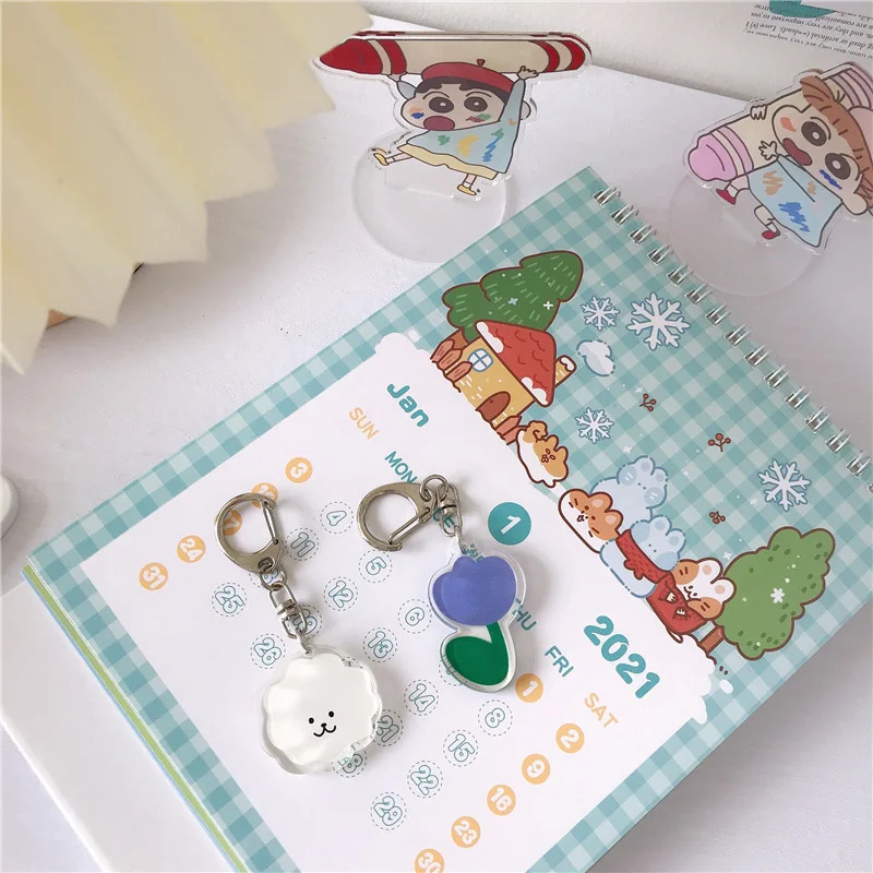 Милый мультяшный брелок для ключей в виде щенка корейский стиль Instagram акриловый