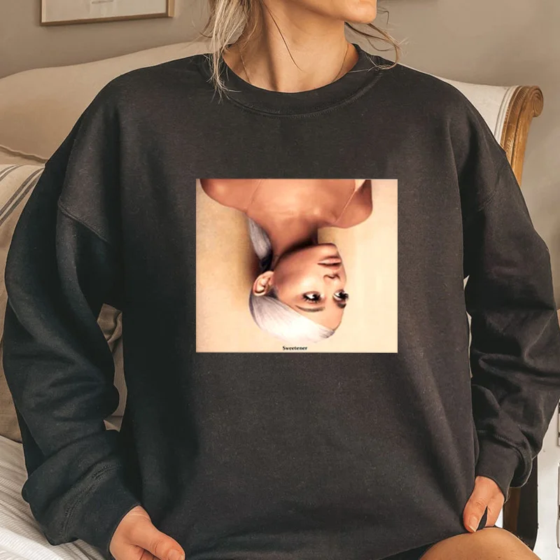 

Свитшот Ariana Grande Crewnck для мужчин и женщин, флисовая одежда с подсластителем, пуловер, уличная одежда, одежда в эстетическом стиле