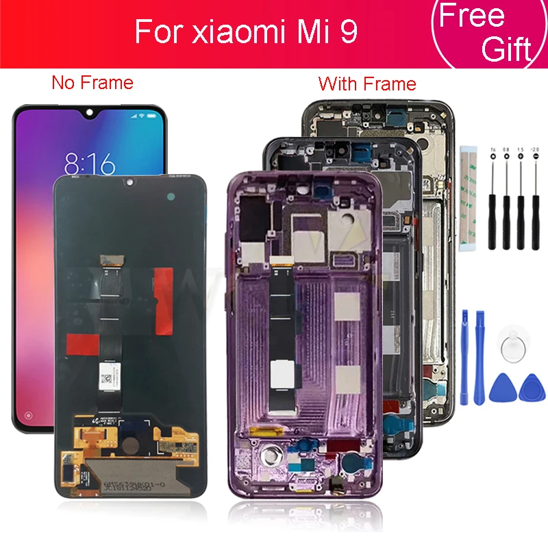

ЖК-дисплей Super AMOLED для xiaomi Mi 9, Mi9, ЖК-дисплей с сенсорным экраном, дигитайзер в сборе для xiaomi 9, ЖК-дисплей с инструментами 6,39 дюйма