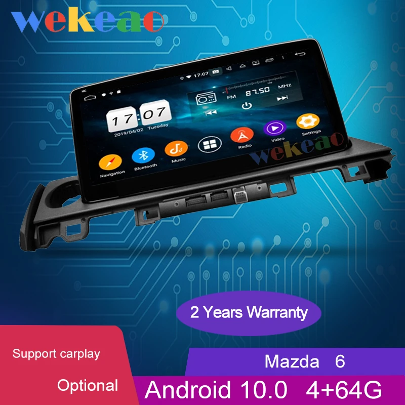 Wekeao 10 25 &quotсенсорный экран Android 0 авто радио для Mazda 6 Automotivo головное устройство DVD