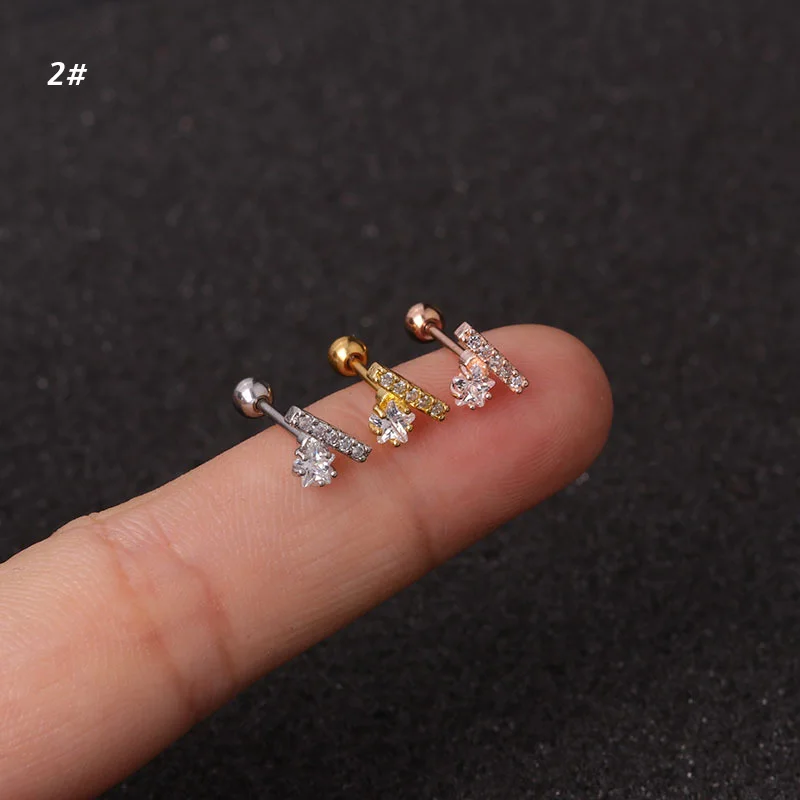 Серьга-гвоздик Из Нержавеющей Стали Для Пирсинга Ушей Ювелирное Украшение для