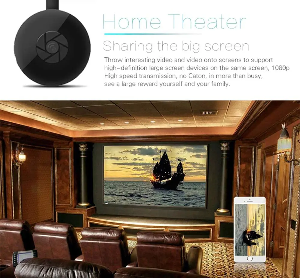 Беспроводной Wi Fi адаптер для дисплея 1080P ТВ видеоадаптер Airplay DLNA экран зеркальное
