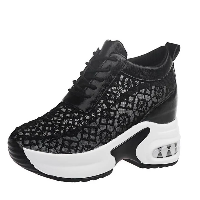

2021 Fashion Women Chunky Sneakers Black White Platform Gym Jogging Shoes Breathable Comfort Running Casual Couple Sport Shoes