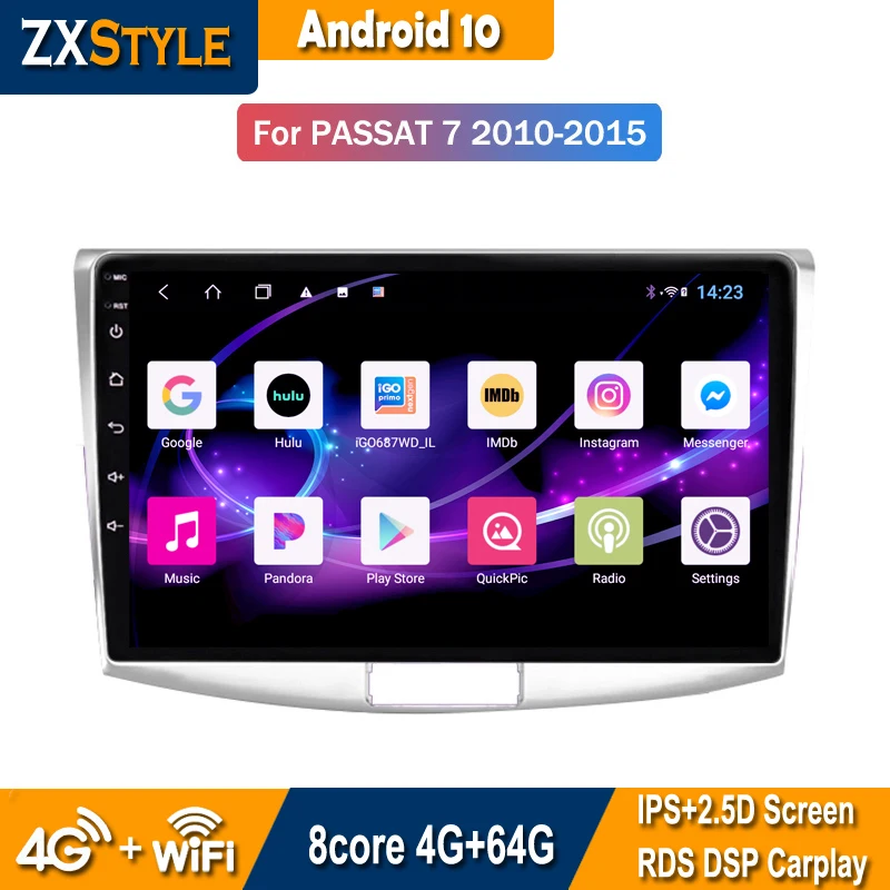 

Car GPS Navigation Multimedia Player For Volkswagen Magotan CC Passat 7 B7 2012-2018 Intelligent System Android 10