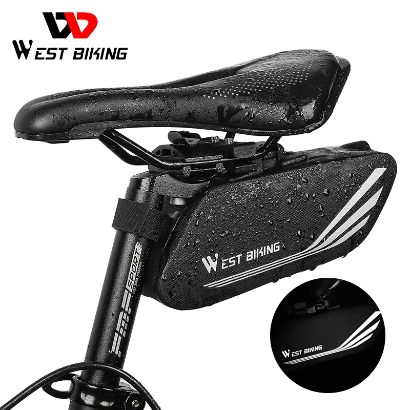

WEST BIKING Bike Bag Cycling Rear Seat Tail Bag Waterproof Seatpost Pannie Bag Bike Accessories Reflective Bicycle Saddle Bags