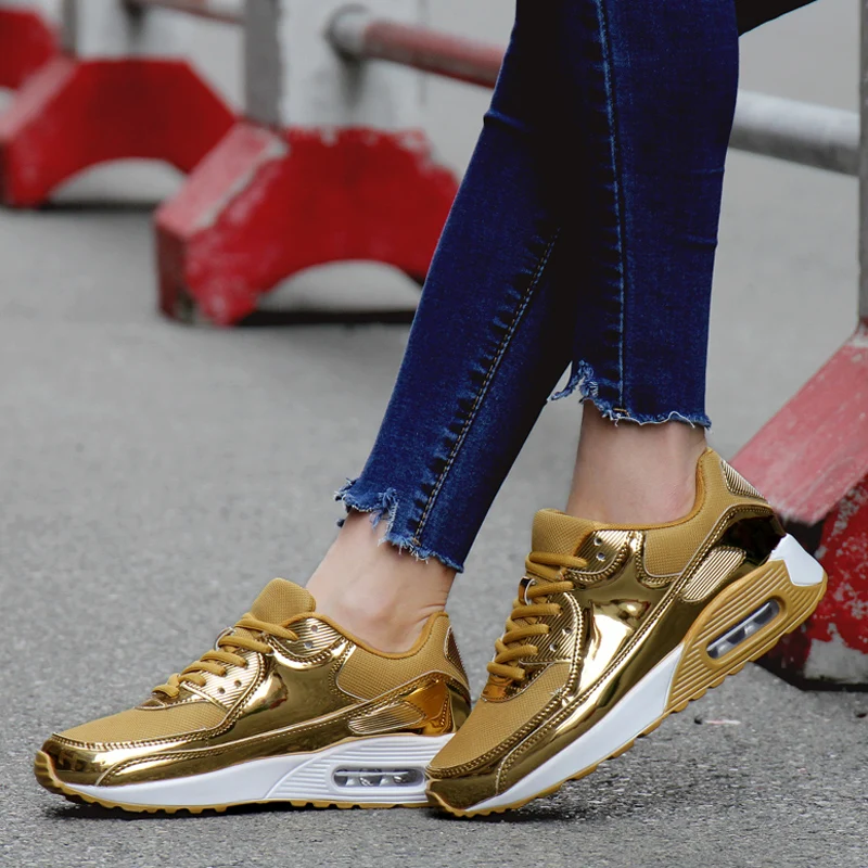 Кроссовки женские из ПУ кожи дышащие сетчатые повседневная обувь на плоской