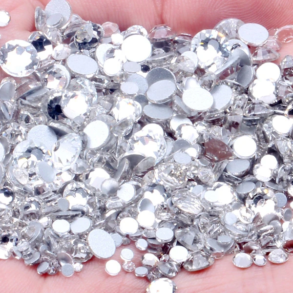Кристалл AB без горячей фиксации Стразы/плоский задний клей на драгоценных камнях