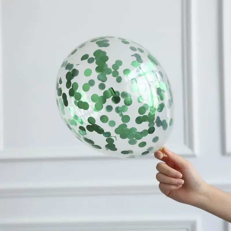 green 10 шт./лот, прозрачные воздушные шары, Золотая Звезда, конфетти из фольги, прозрачные воздушные шары с днем рождения, детский душ, украшения для свадебной вечеринки - Цвет: green
