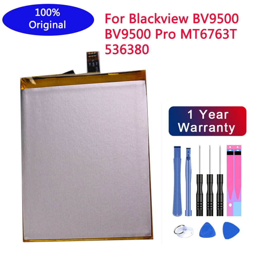 

100% Original Blackview BV9500 Battery 10000mAh For Blackview BV9500 BV9500 Pro MT6763T 536380 Phone Batteries and free tool