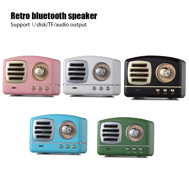 

Retro Bluetooth Speaker HM11 altavoz bluetooth tronsmart soundbar Mini Speakers Loudspeaker boombox 3D Stereo HiFi Sound TF