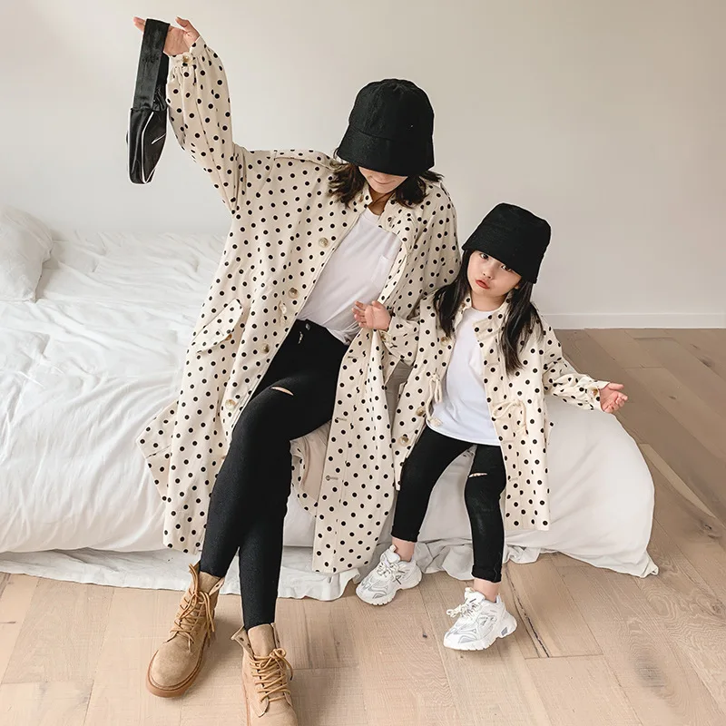 Одинаковая одежда для мамы и дочки пальто средней длины осенняя 2020 новый стиль