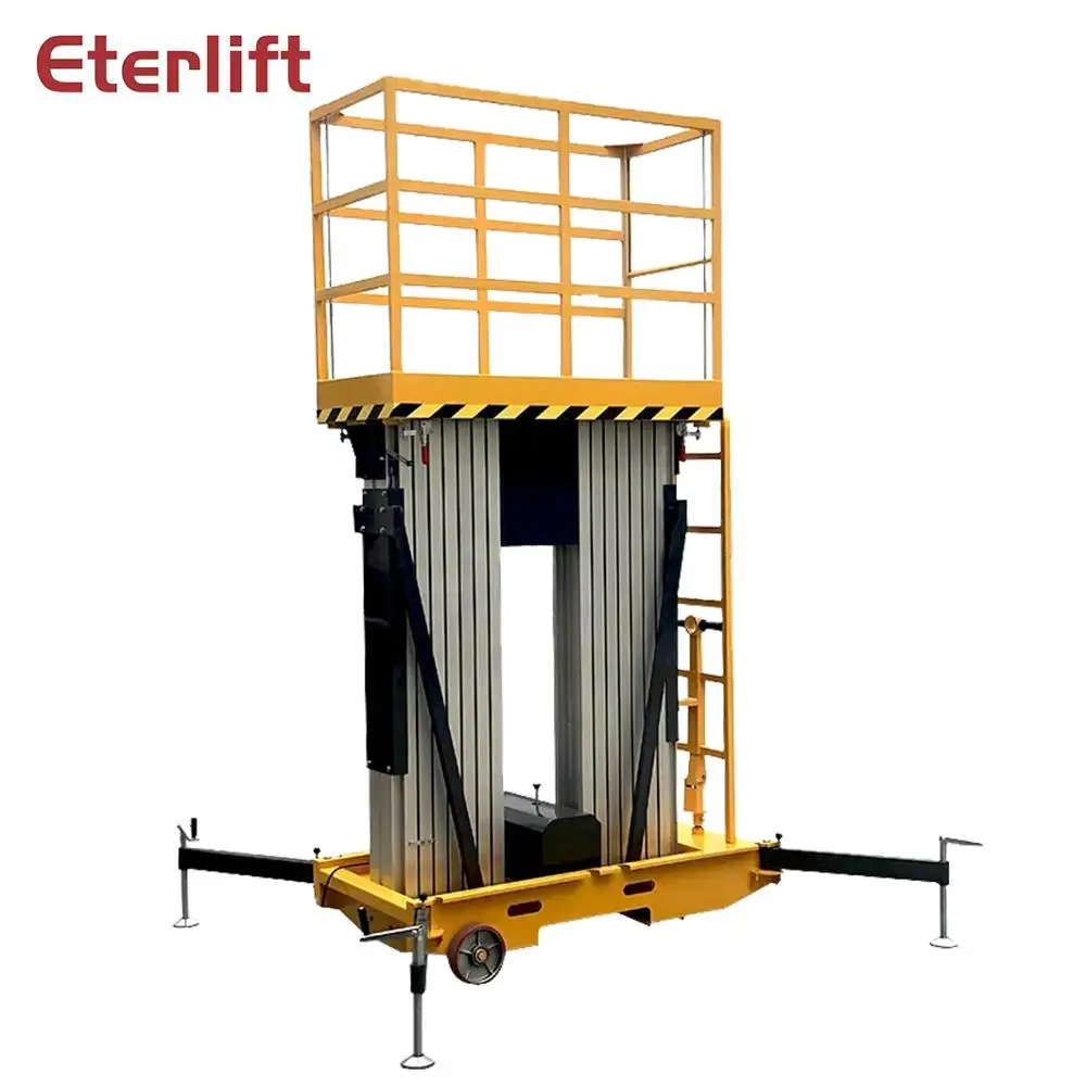 Двухмачтовый воздушный рабочий стол гидравлическая алюминиевая подъемная