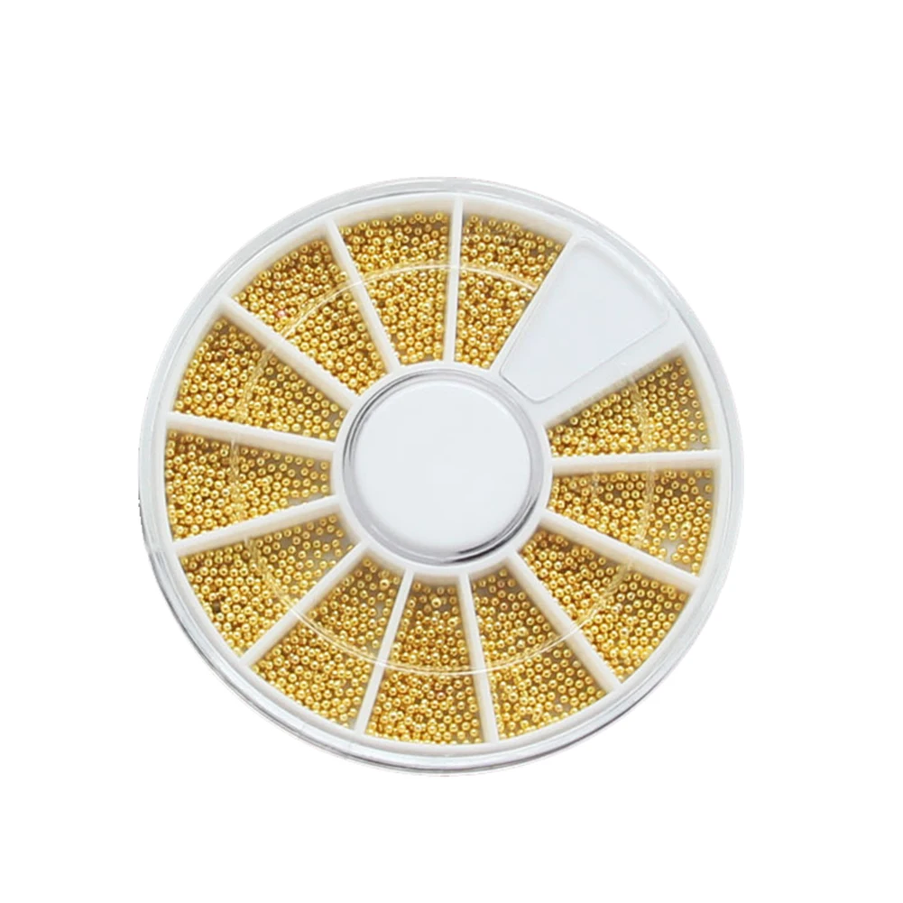 3D украшения для дизайна ногтей металлические бусины блестящая переводная