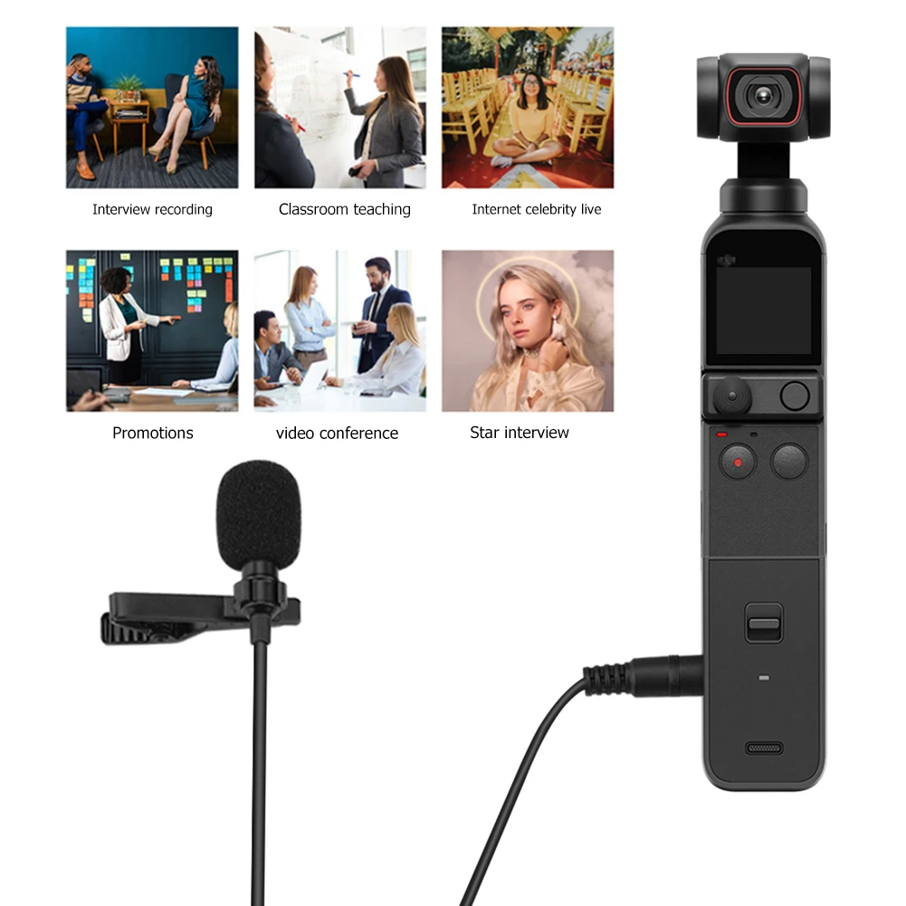 Аудиозапись живой Vlog Mic для мобильных устройств конвертер аудио телефона 3 5 мм
