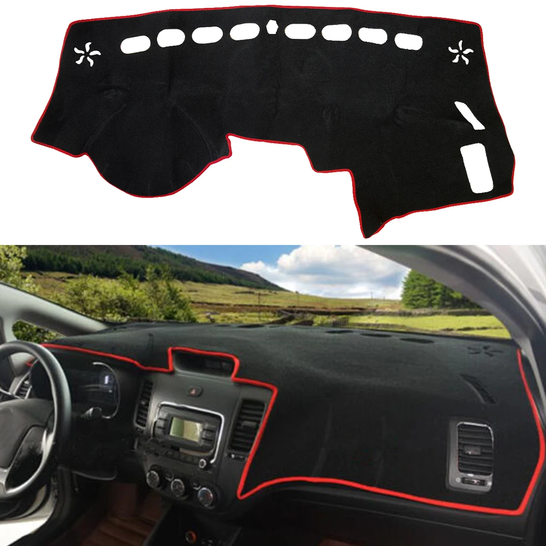 Нескользящий коврик для приборной панели автомобиля чехол Солнцезащитный левый
