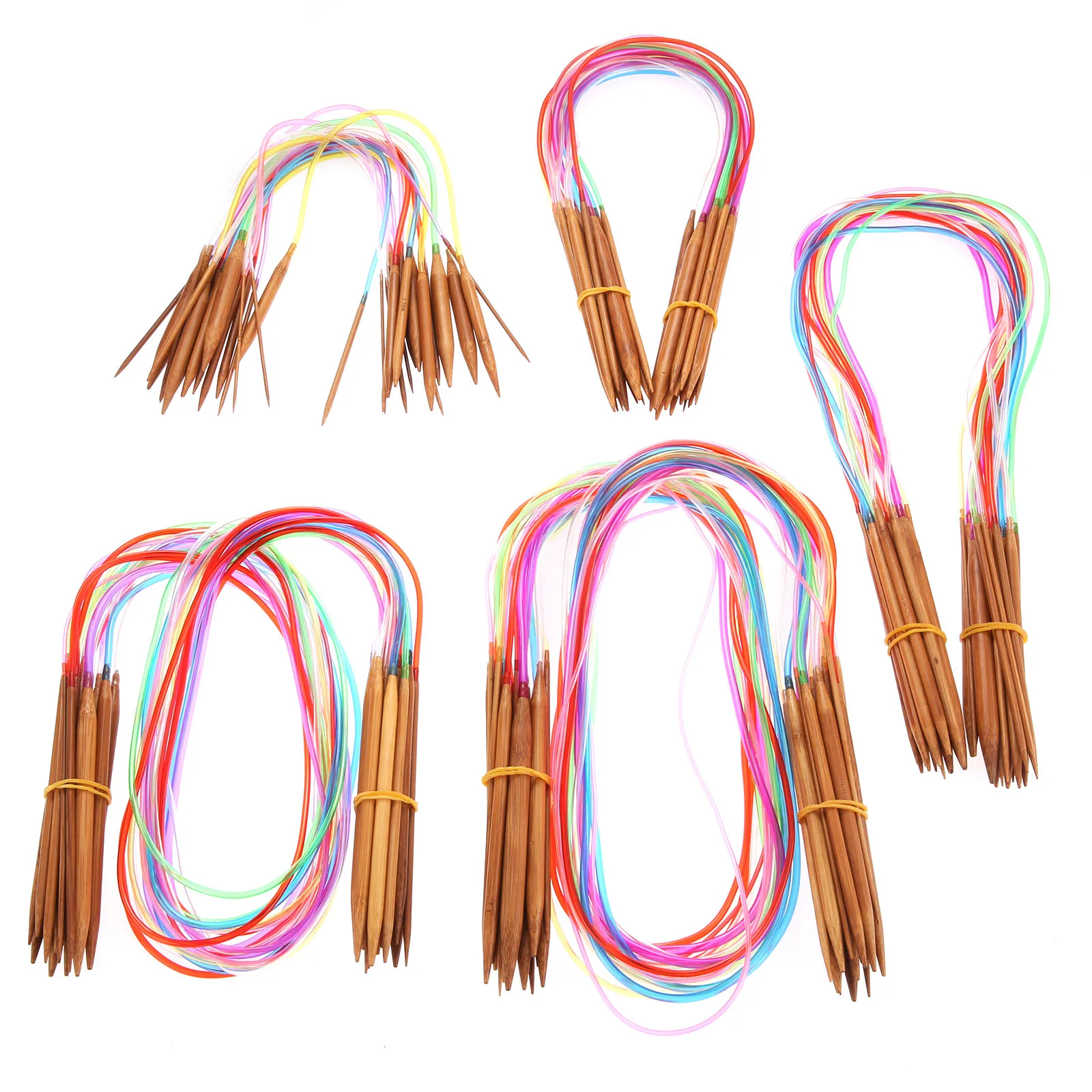 18 Размер/набор разноцветные Круглые Бамбуковые Спицы вплетать в пряжу ручной