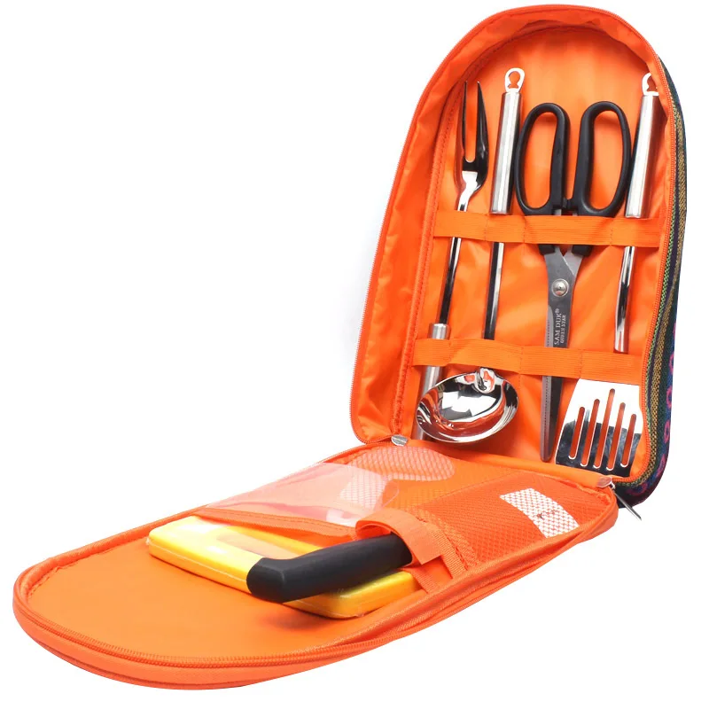 Портативная сумка из нержавеющей стали набор посуды для пикника походная ложка