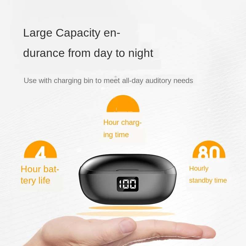 

Bluetooth 5.0 headset stereo wireless bluetooth headset earplugs noise cancellation sports waterproof headset with microphone