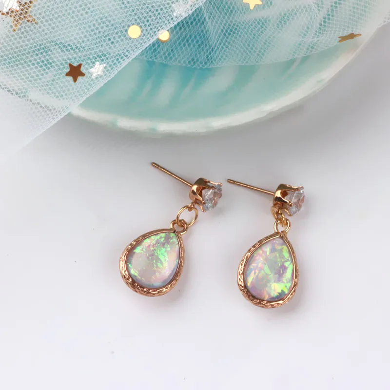 6 шт. корейский сплав Русалка капли воды двойной подвесной круглый кулон