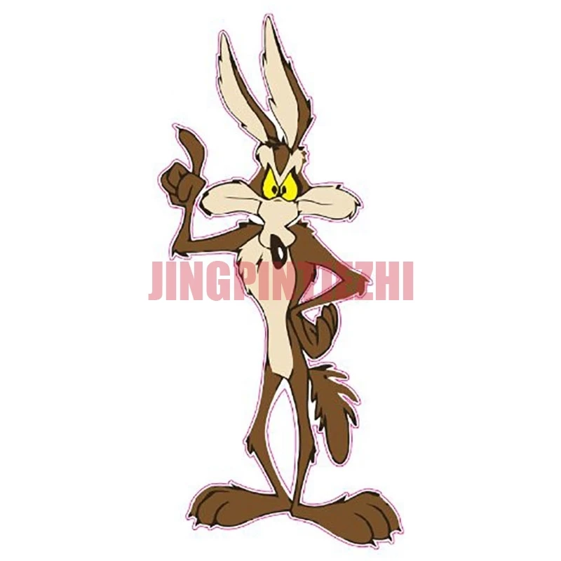 

Мультяшная забавная наклейка в виде койота, украшение для автомобиля, декор для автомобильного окна, бампера, багажника