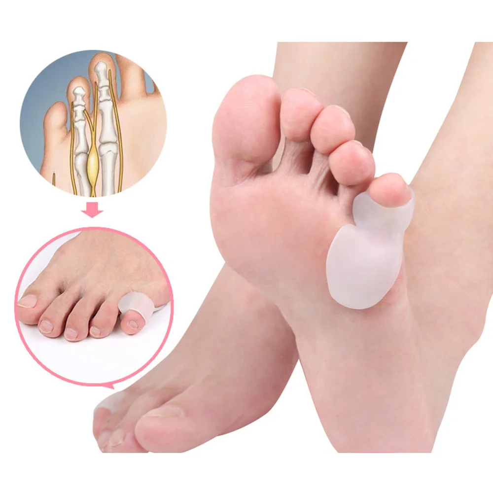 

1Pair Little Toe Thumb Silicone Gel Toe Bunion Protector Foot Care Finger Toe Separator Hallux Valgus Toe Corrector Daily Use