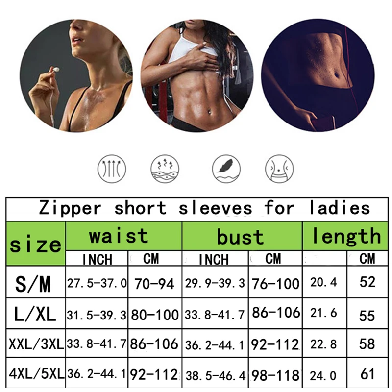 

Hot Women Sauna Vest Waist Trainer Body Shaper Corset Faja Top Slimming Sheath Sweat Shapewear Gym Fitness Workout Zipper Shirt