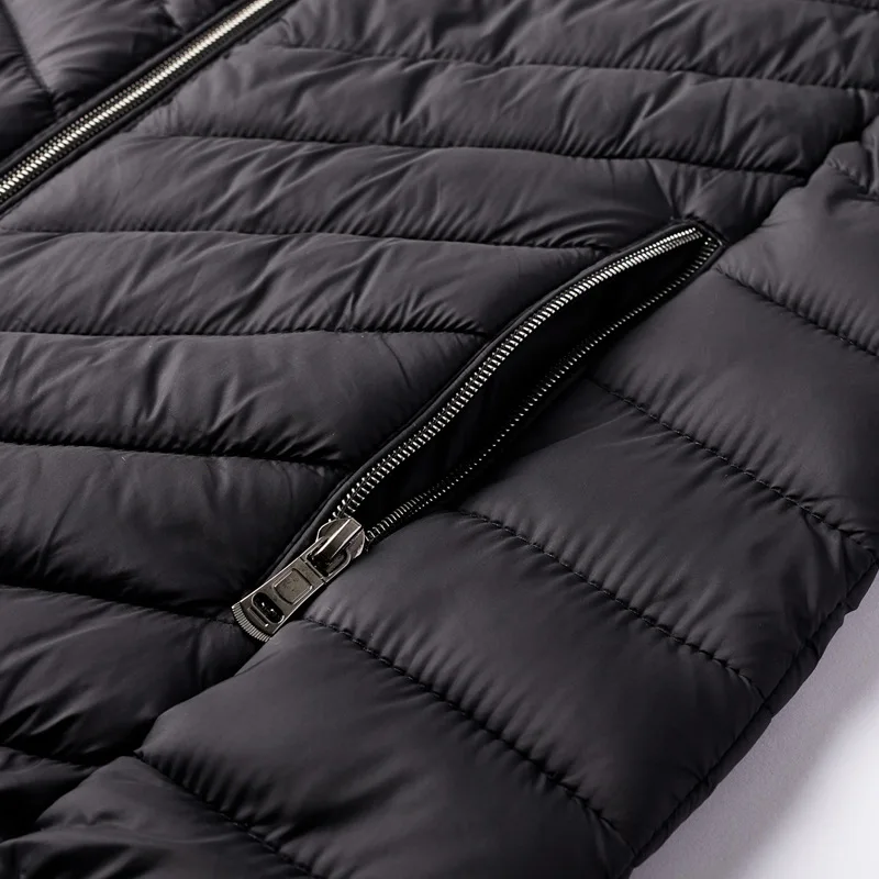 Men's Winter Jacket Cotton-padded Hooded Parkas Down Jacket Man Hat Detachable Casual Jacket Mens Clothing