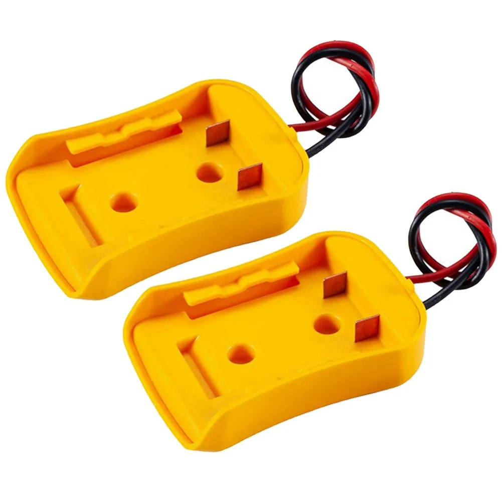 

2Pcs Battery Adapter Converter For Dewalt 14.4V-18V Lithium-ion Battery Pack Dock Power Connector With Cable 12 AWG